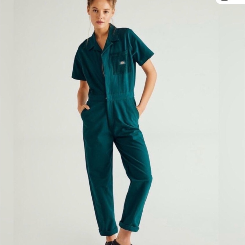 Dickies forest green reworked corduroy accent coveralls XS